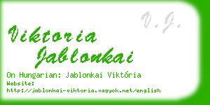 viktoria jablonkai business card
